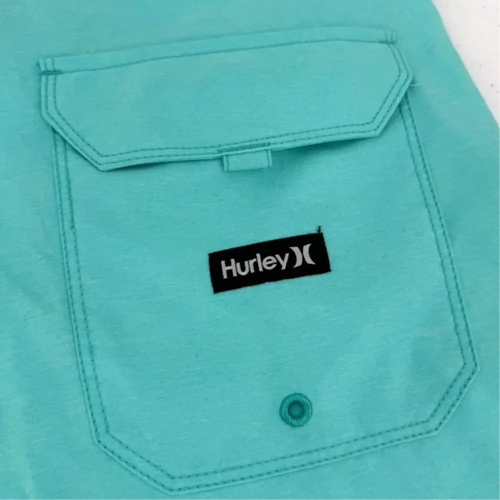 NWT Hurley One And Only 20" Board Shorts Crossdye Teal Blue/Green Men's Size 38 - Picture 6 of 10